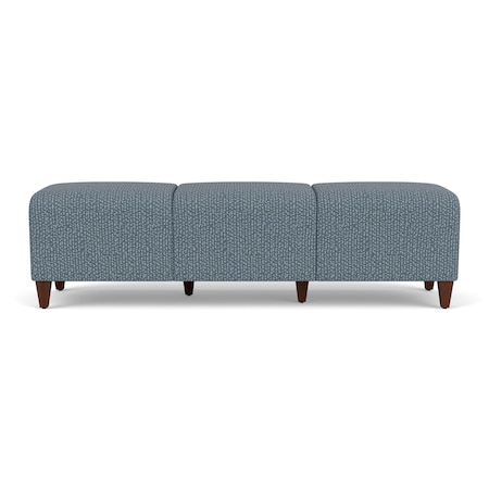 Siena Lounge Reception 3 Seat Bench, Walnut, RF Serene Upholstery